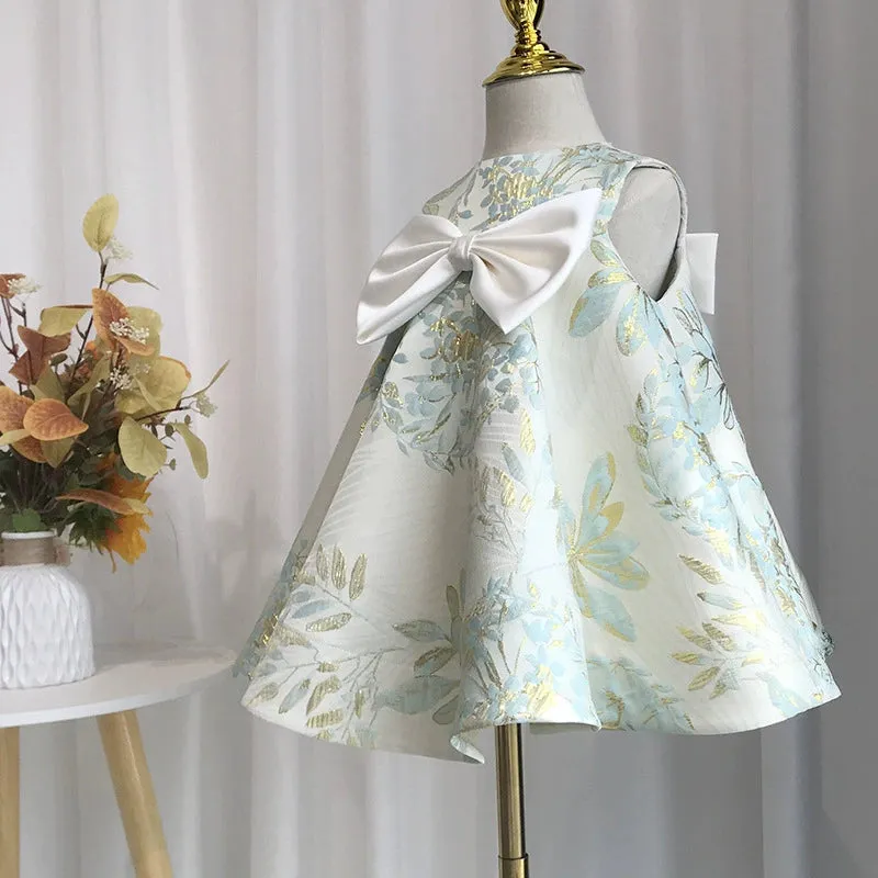 "Spring Flowers" Elegant Brocade Dress
