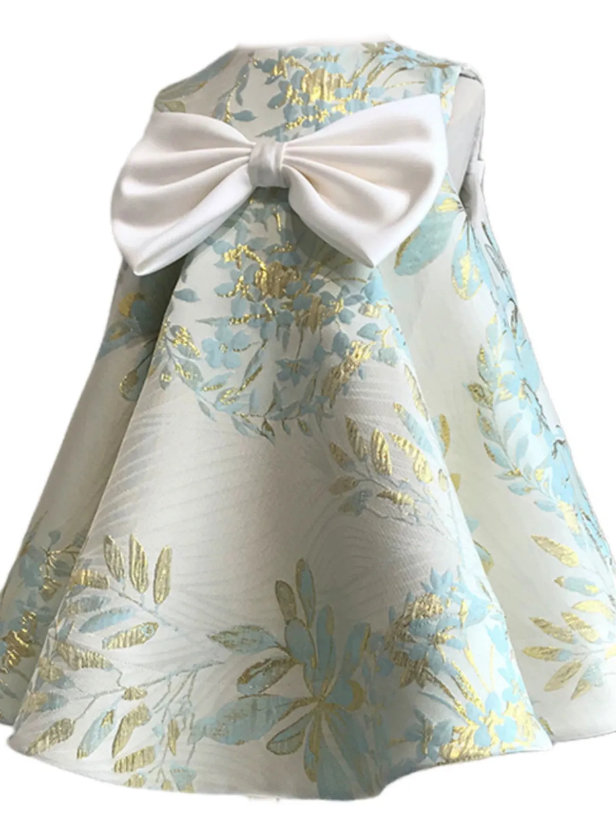 "Spring Flowers" Elegant Brocade Dress