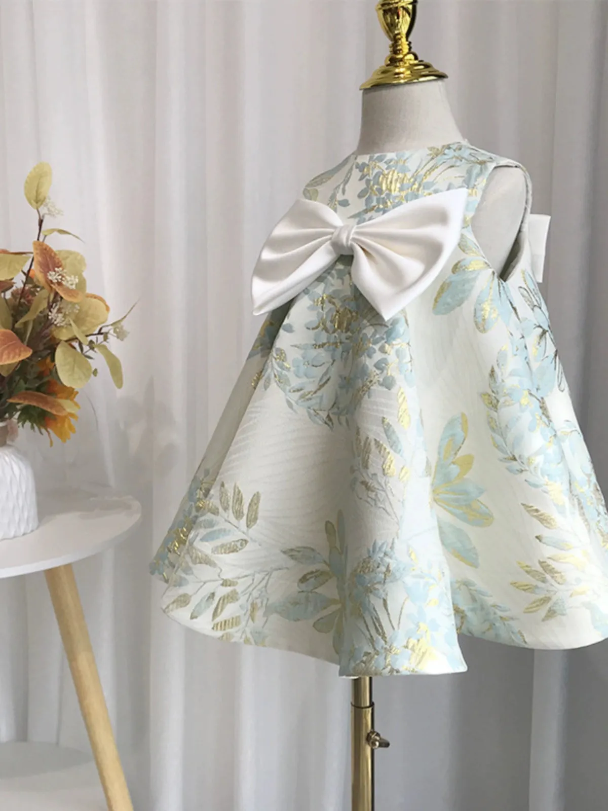 "Spring Flowers" Elegant Brocade Dress