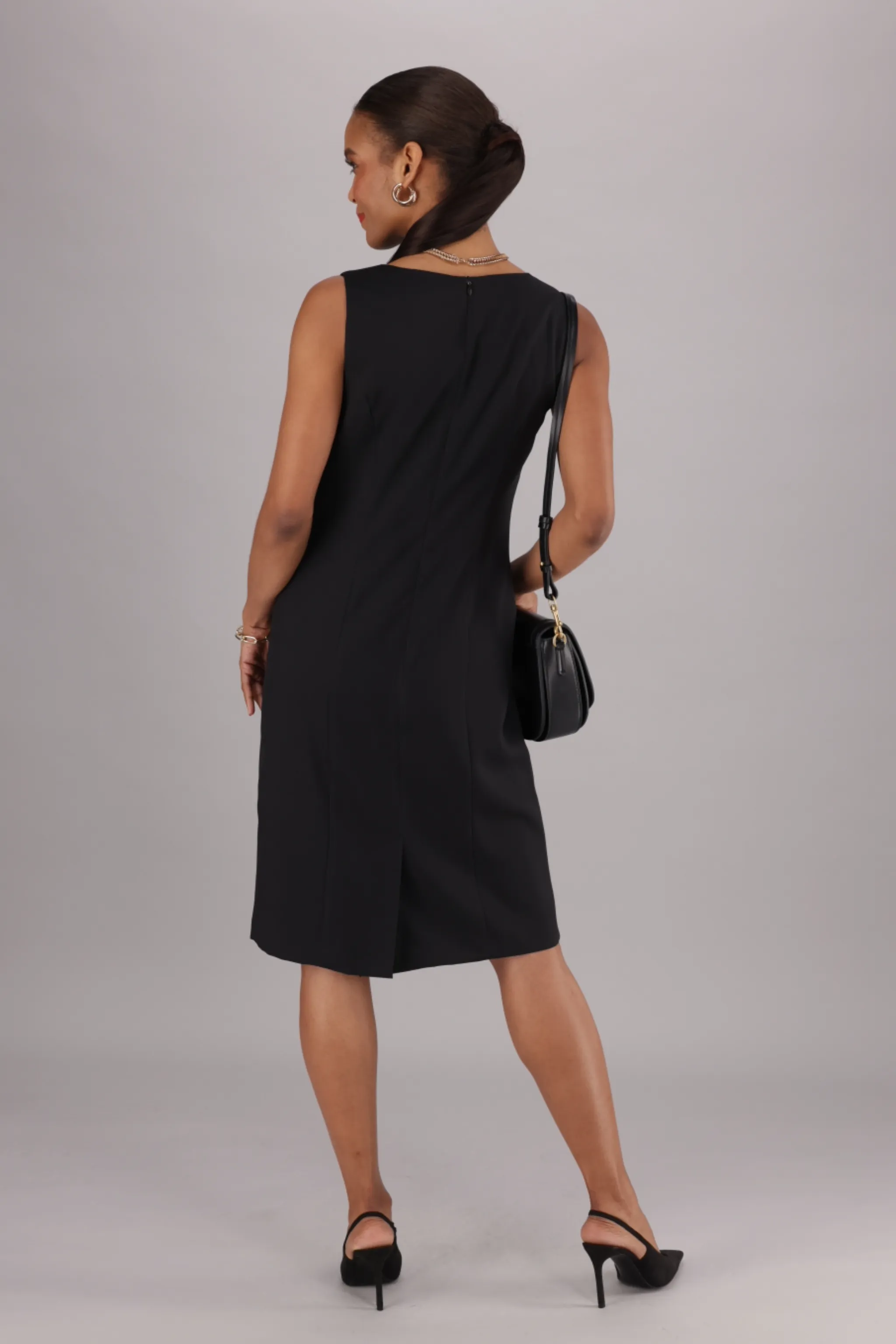Ramona shift dress - black stretch