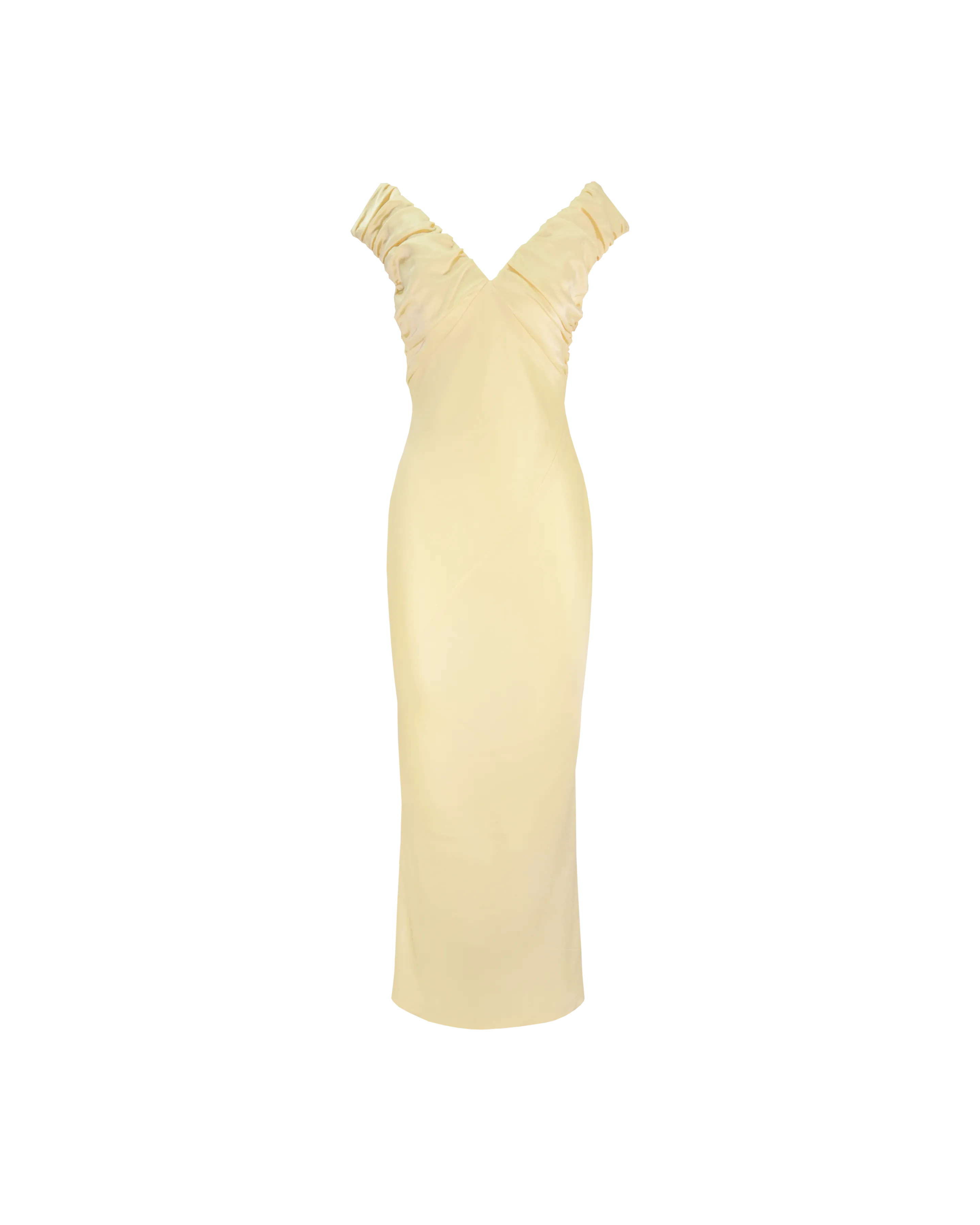 RAQUEL SATIN GOWN BUTTER