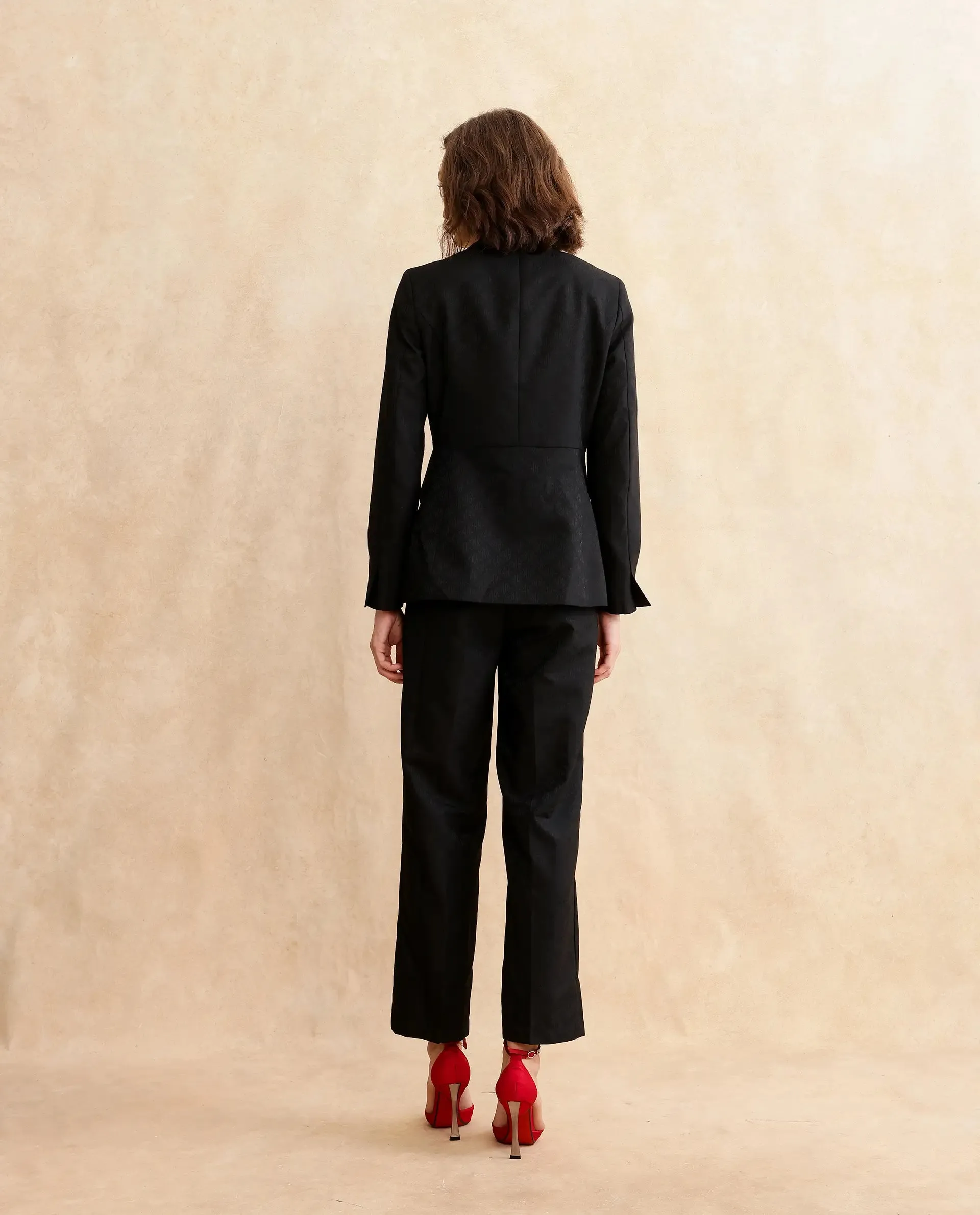 Rareism Women Palui Black Plain Blazer