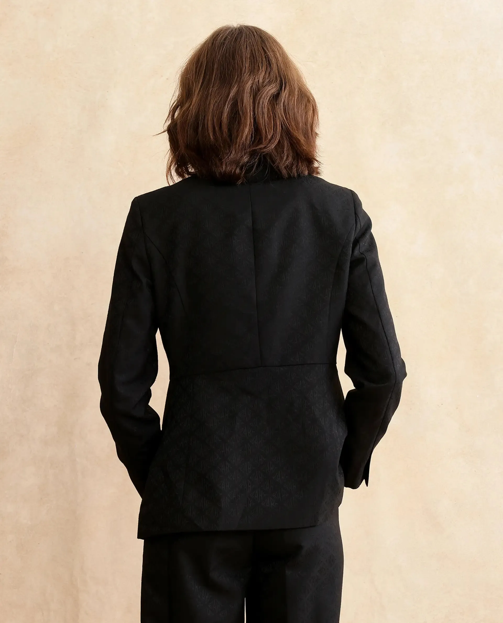 Rareism Women Palui Black Plain Blazer