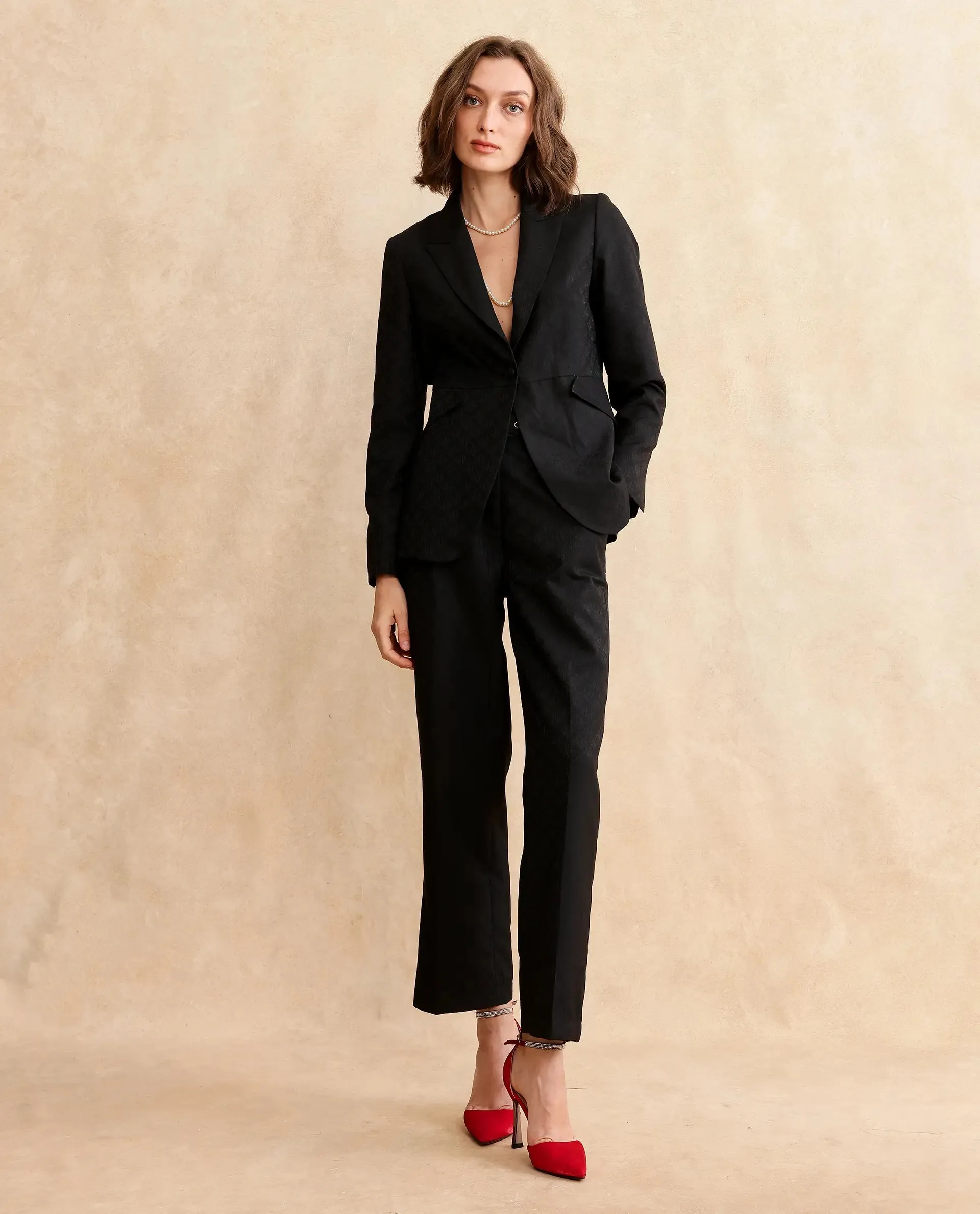 Rareism Women Palui Black Plain Blazer