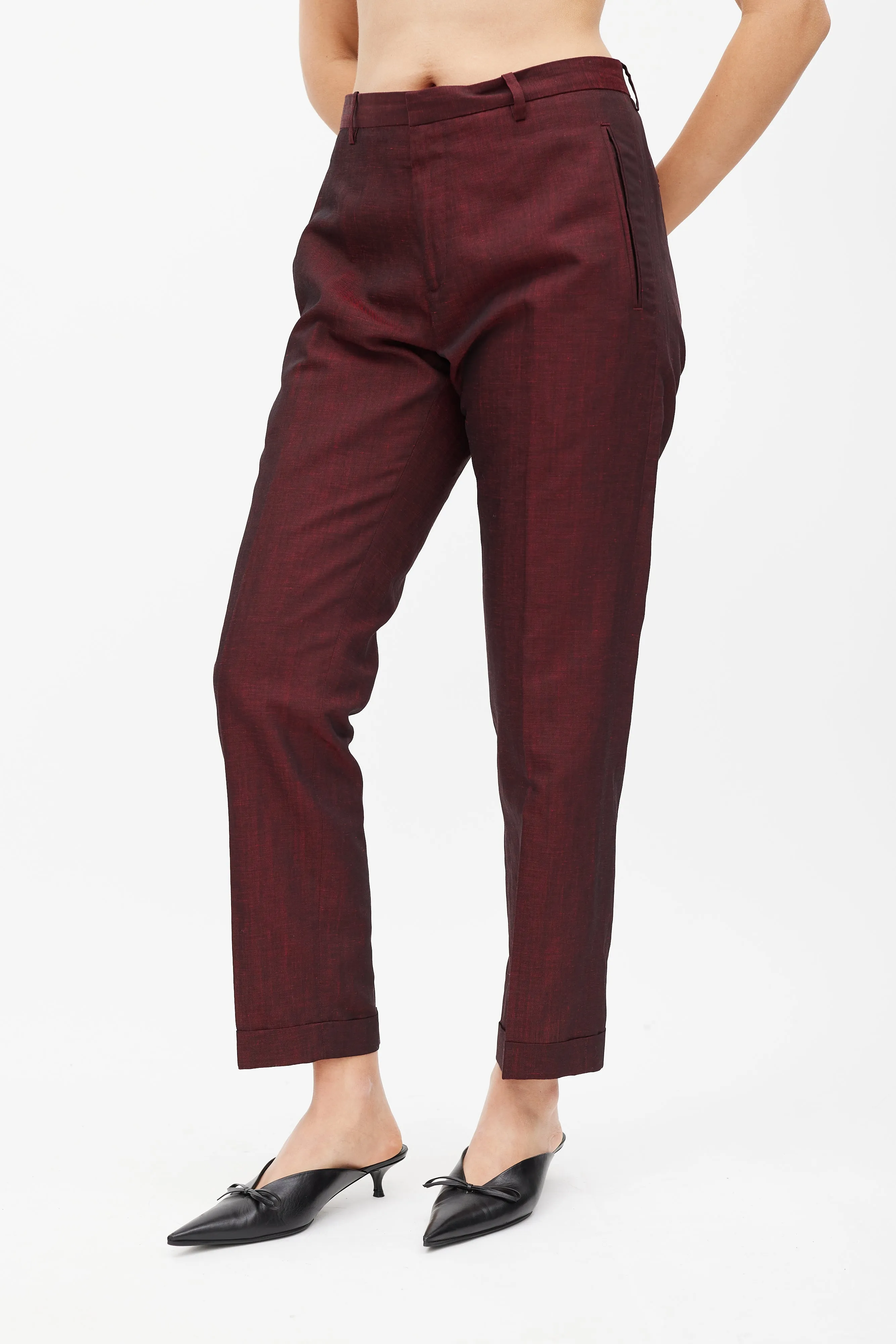 Red Linen & Mohair Suit