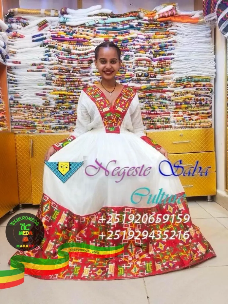 Red mixed negest style dress