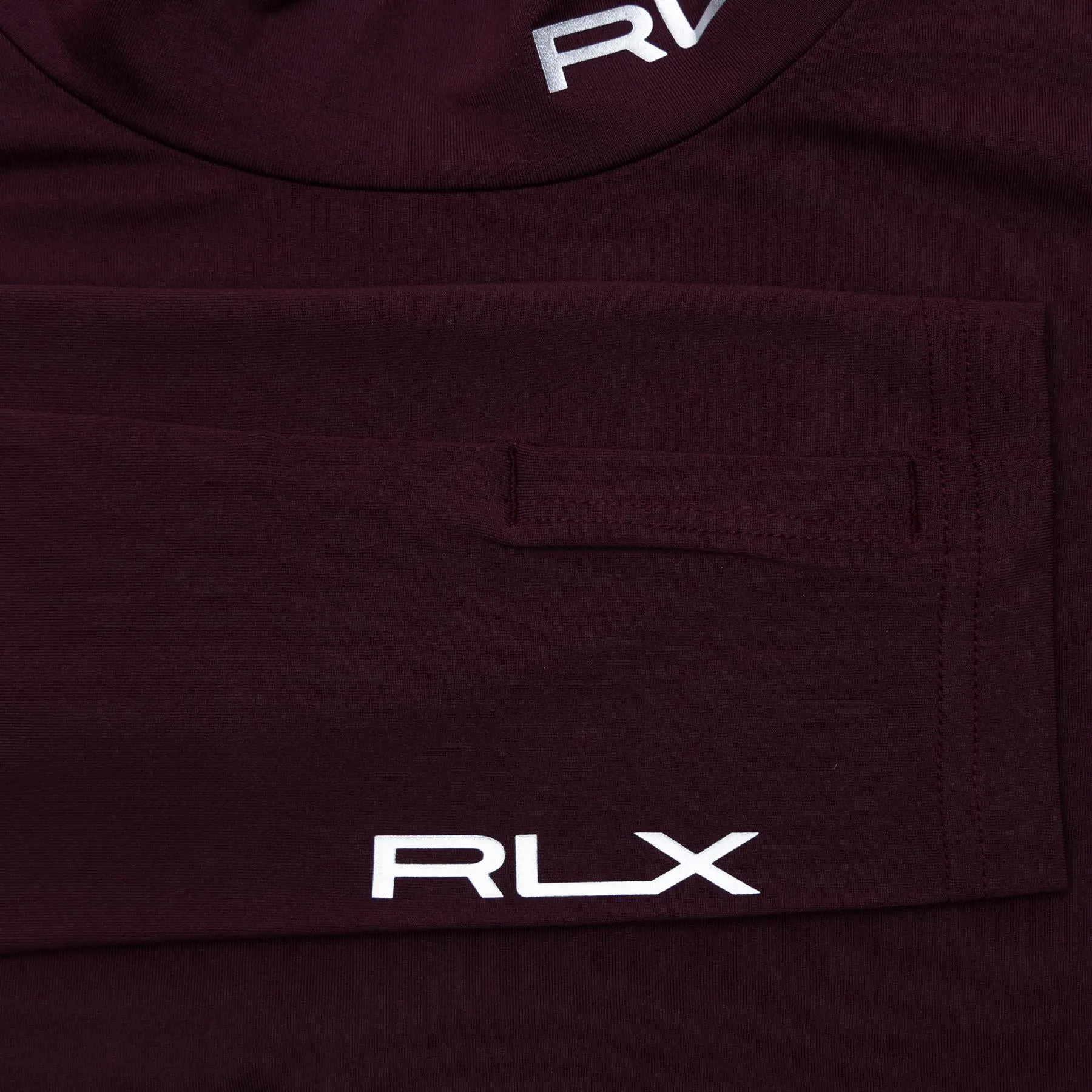RLX Recycled Peached Airflow Long Sleeve Base Layer Harvard Wine - AW23