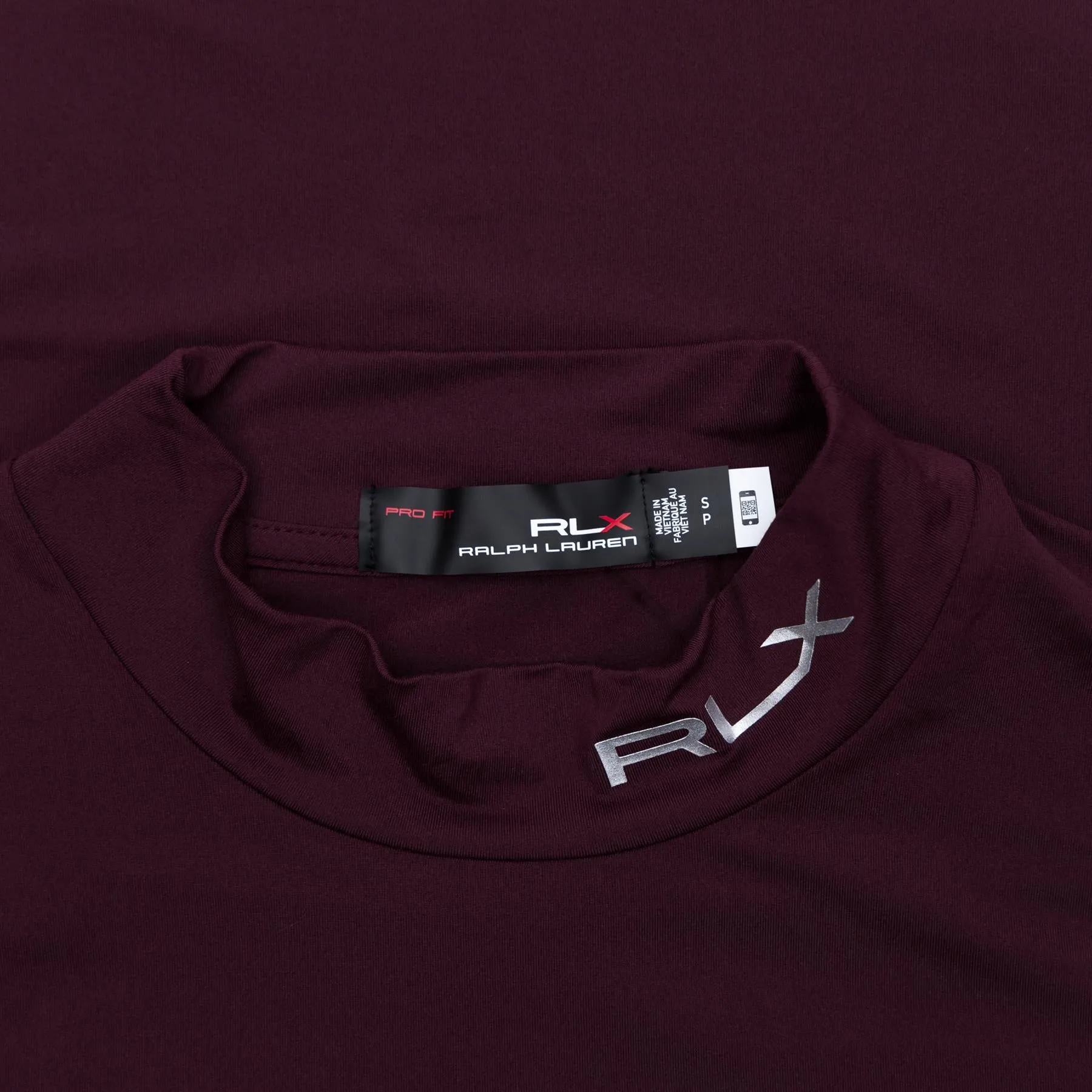 RLX Recycled Peached Airflow Long Sleeve Base Layer Harvard Wine - AW23