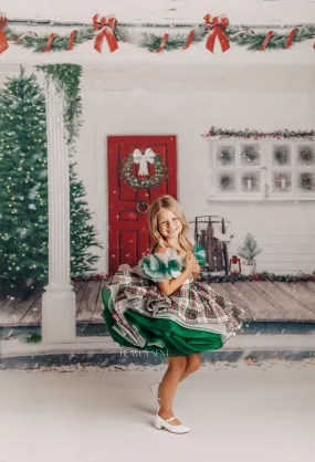 RTS NEW CONDIITON Couture-- gown rental: "Carol of the Bells" Petal Length Dress ( 4 Year - Petite 5 Year)