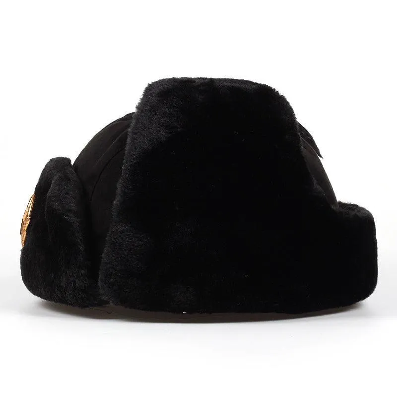 Russian Soviet Army Military Badge Bomber Hat
