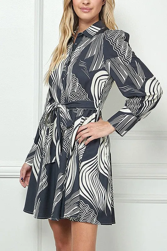 SALE | Abstract Shirt Dress