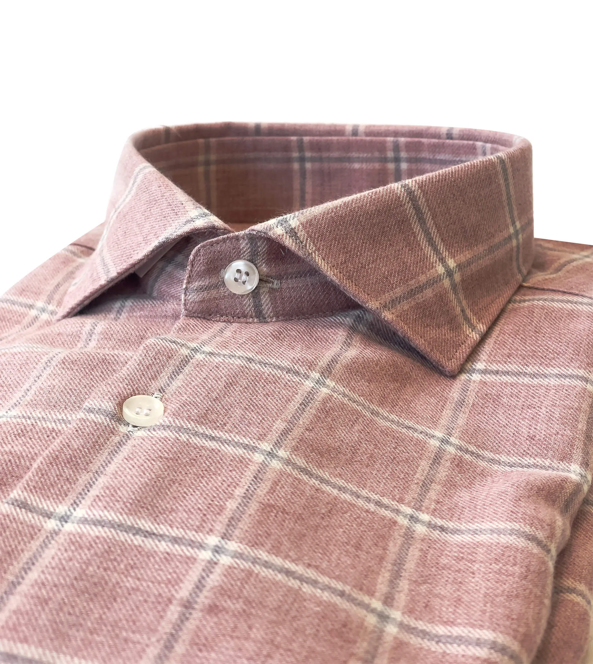 SAM MALOUF ORANGE LABEL Sport Shirt in Pink Flannel