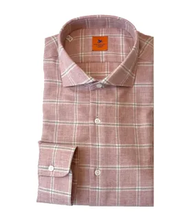 SAM MALOUF ORANGE LABEL Sport Shirt in Pink Flannel
