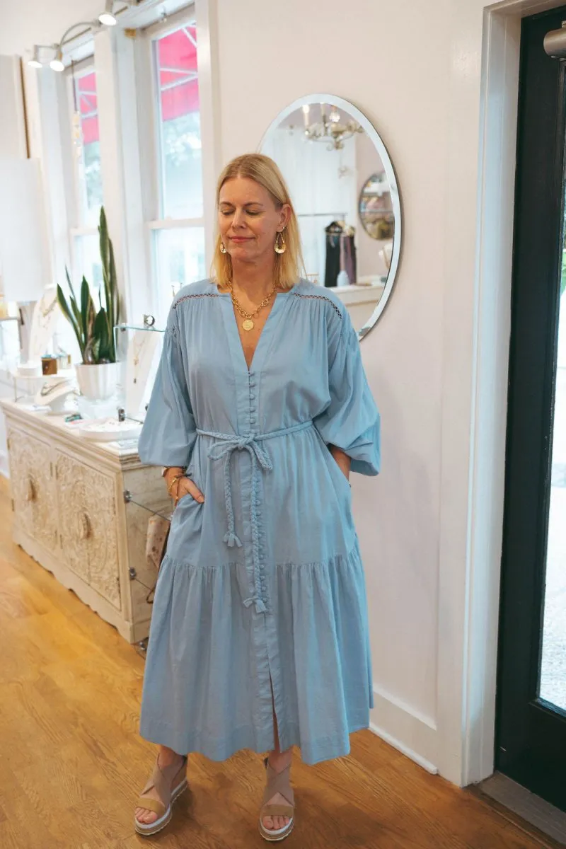 Seema Kahai French Blue Cotton Dress