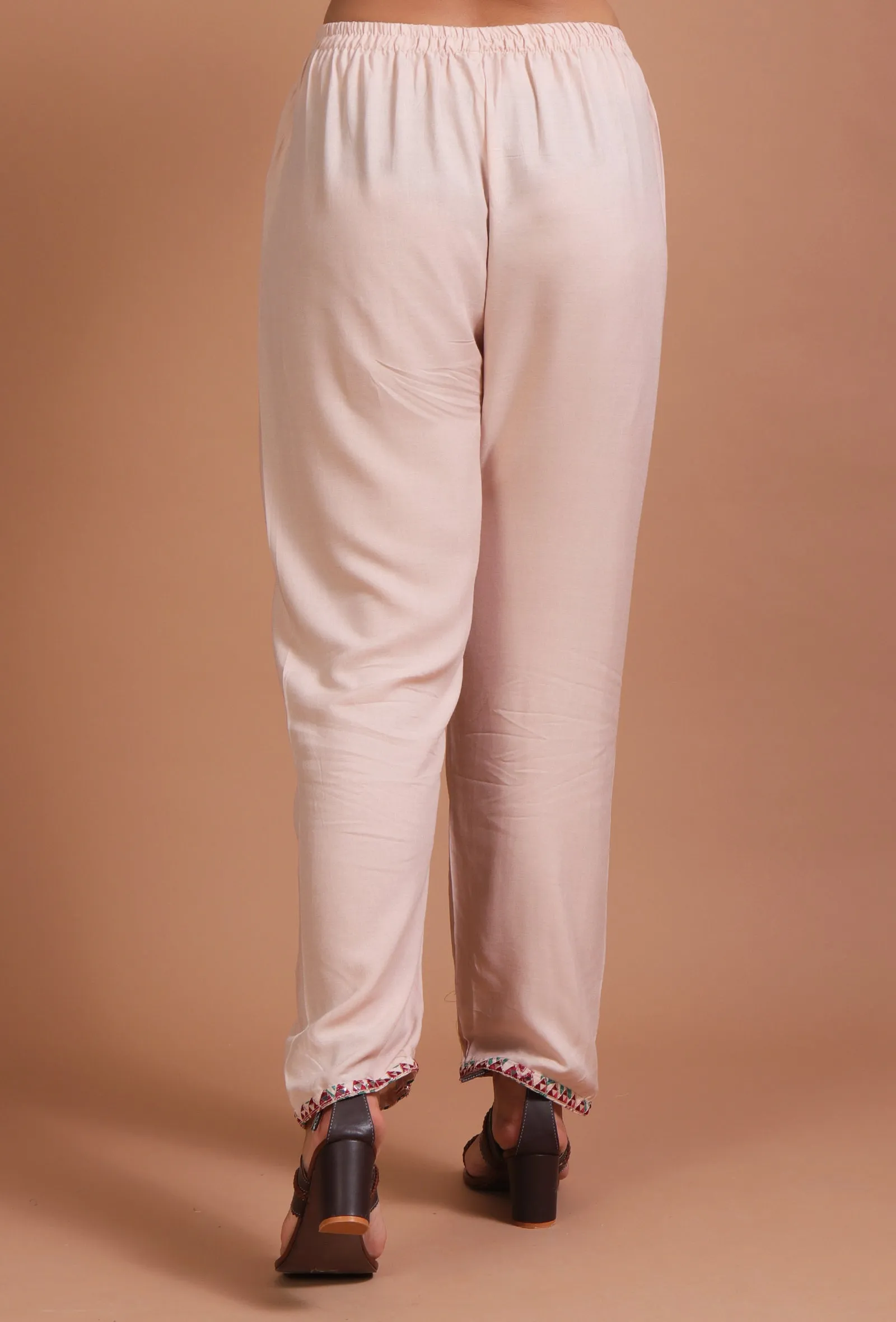 Set Of 2: Multicolor Cotton Printed Dress & Pant Set