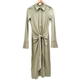 Song Of Style Long Sleeved MIDI Dress Green Saige Size XS