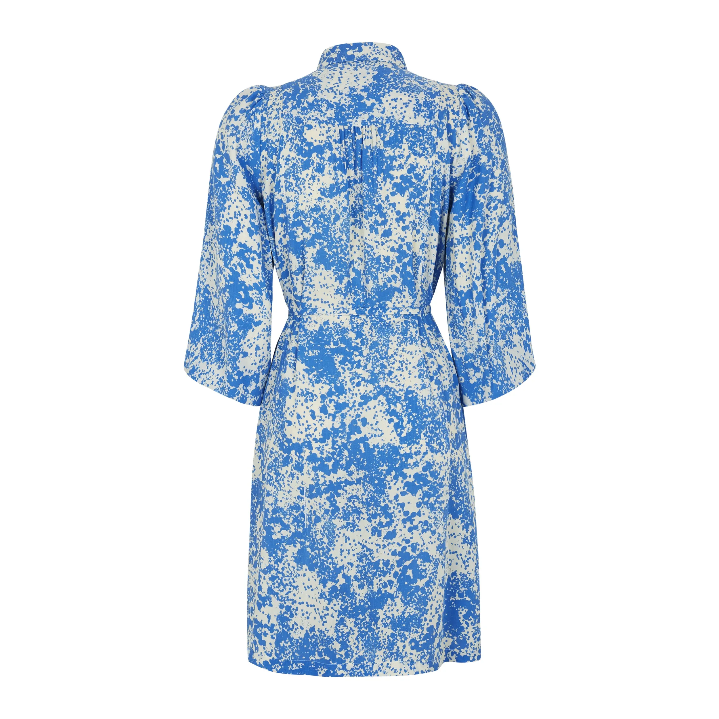 SREleanor Printed Dress - Microscope Print Ultramarine