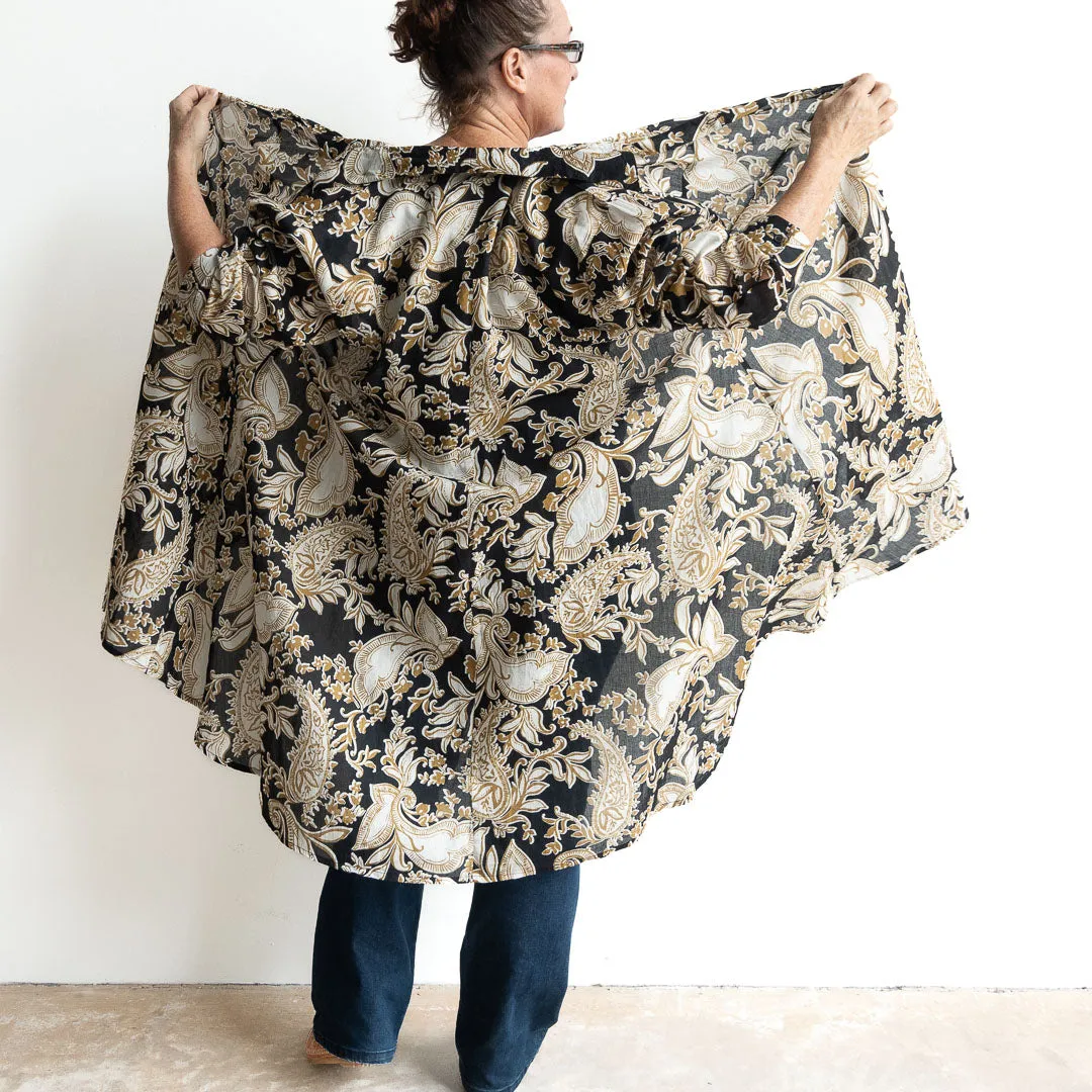 Stepping Out Long Cotton Shirt - Paisley Nouveau