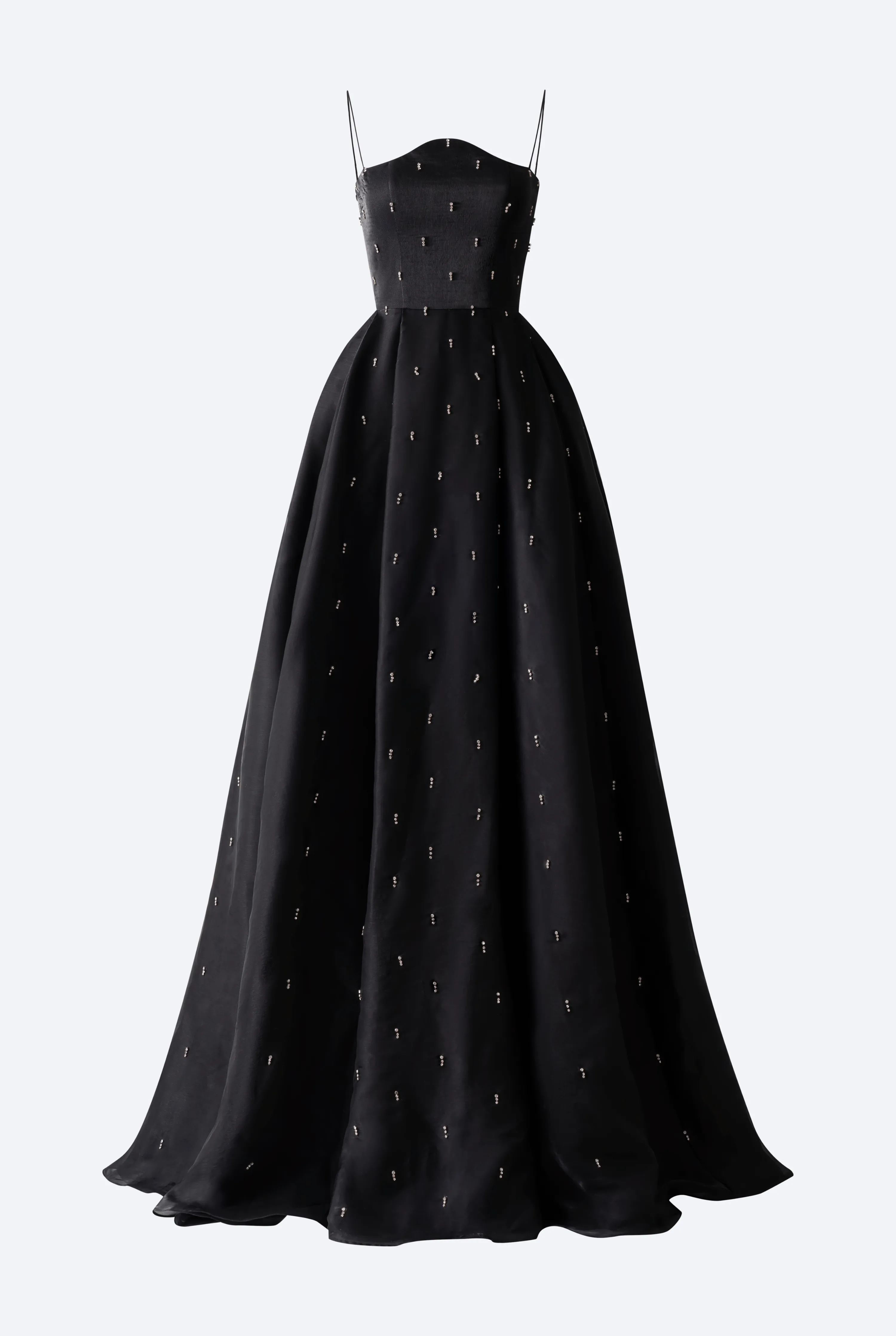 Strapless Full Dress With Stone Embellishment