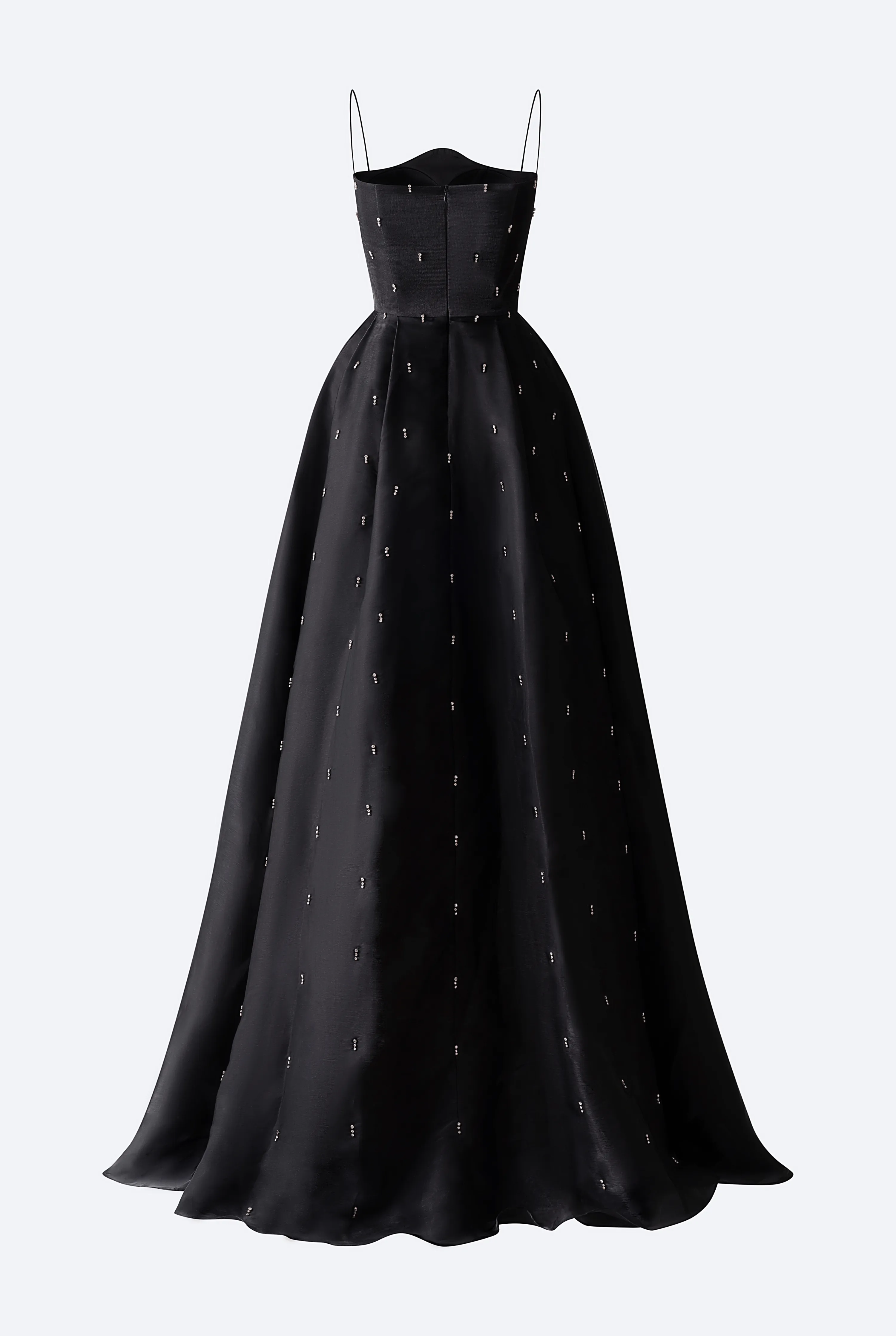 Strapless Full Dress With Stone Embellishment
