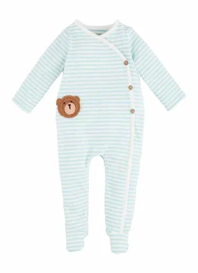 Stripe Bear Sleeper by Mud Pie