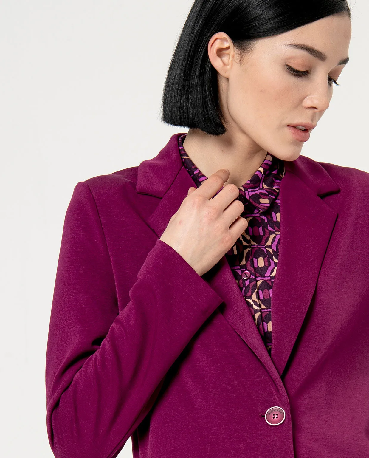 Surkana single breasted blazer 1 button purple