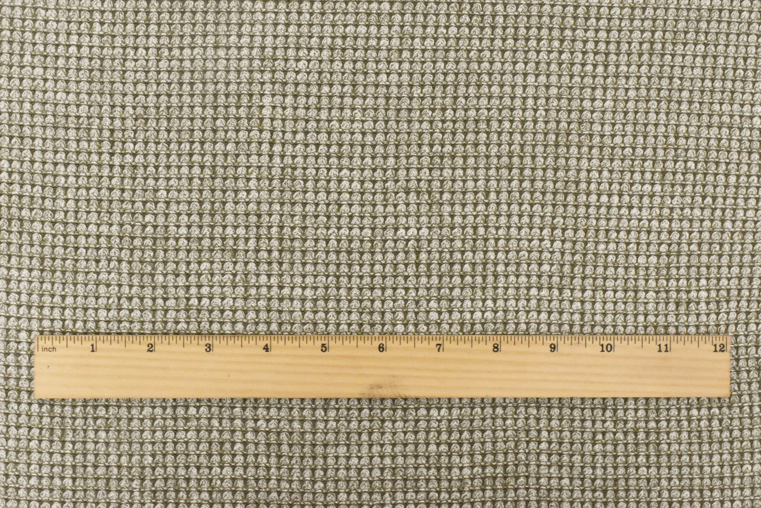 Taupe Olive-White Texture Stretch Sweater Knit Fabric