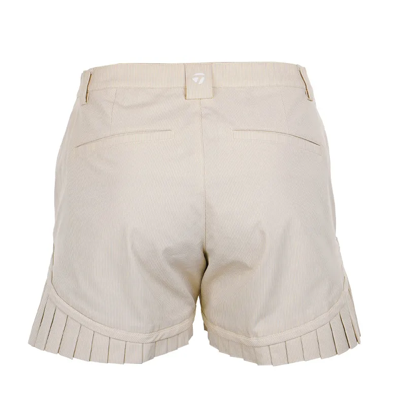TAYLORMADE Pleated Women's Shorts (Ice Beige)