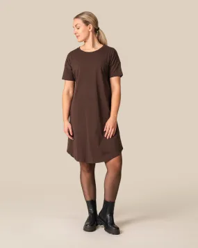 Toive T-Shirt Dress Dark Brown