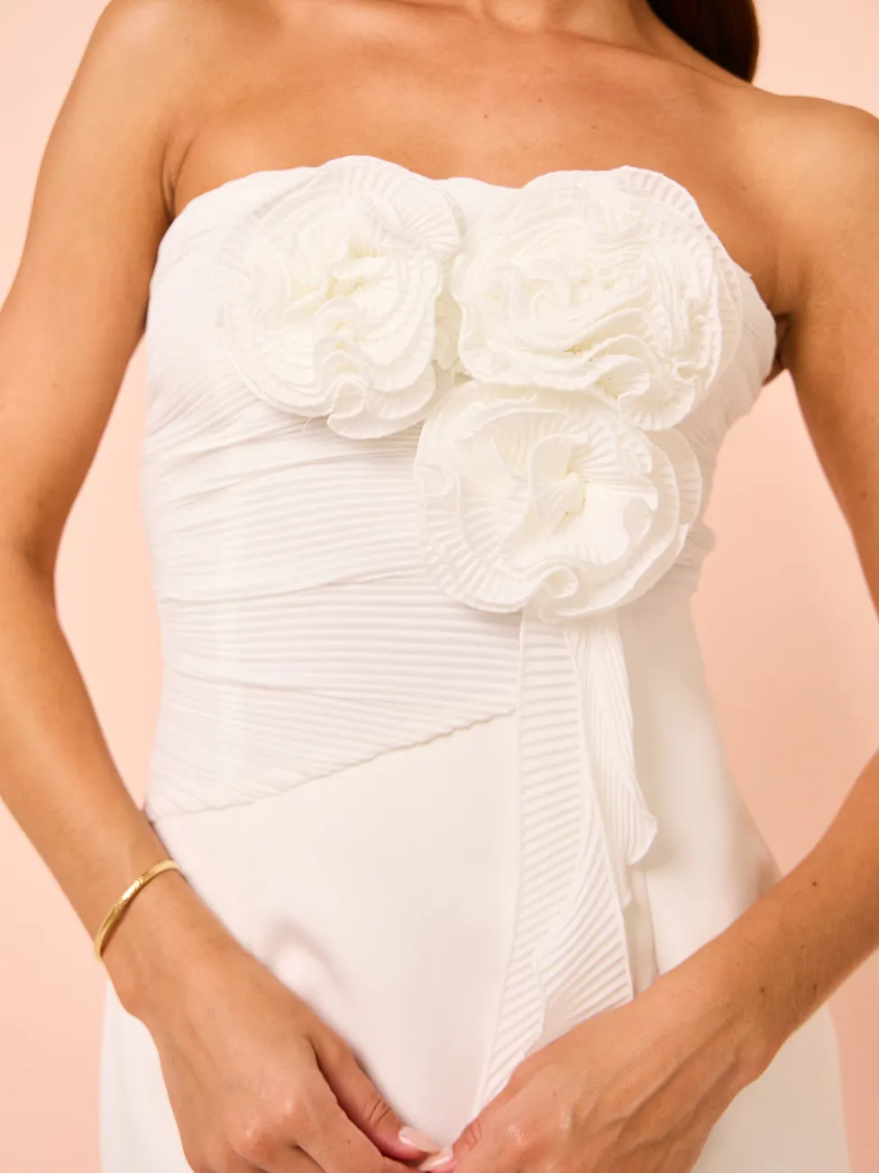 Tojha Loral Dress in Ivory