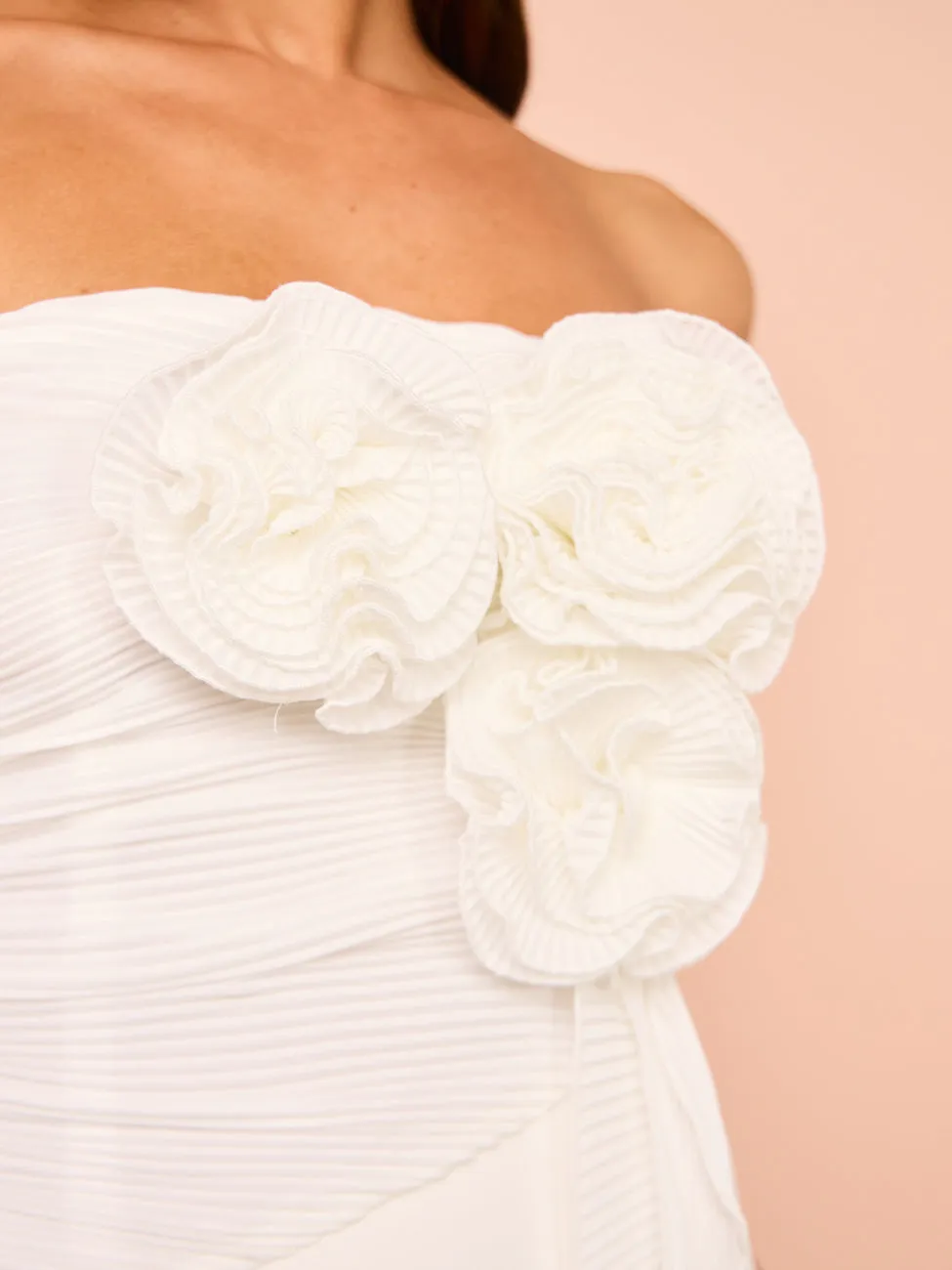 Tojha Loral Dress in Ivory