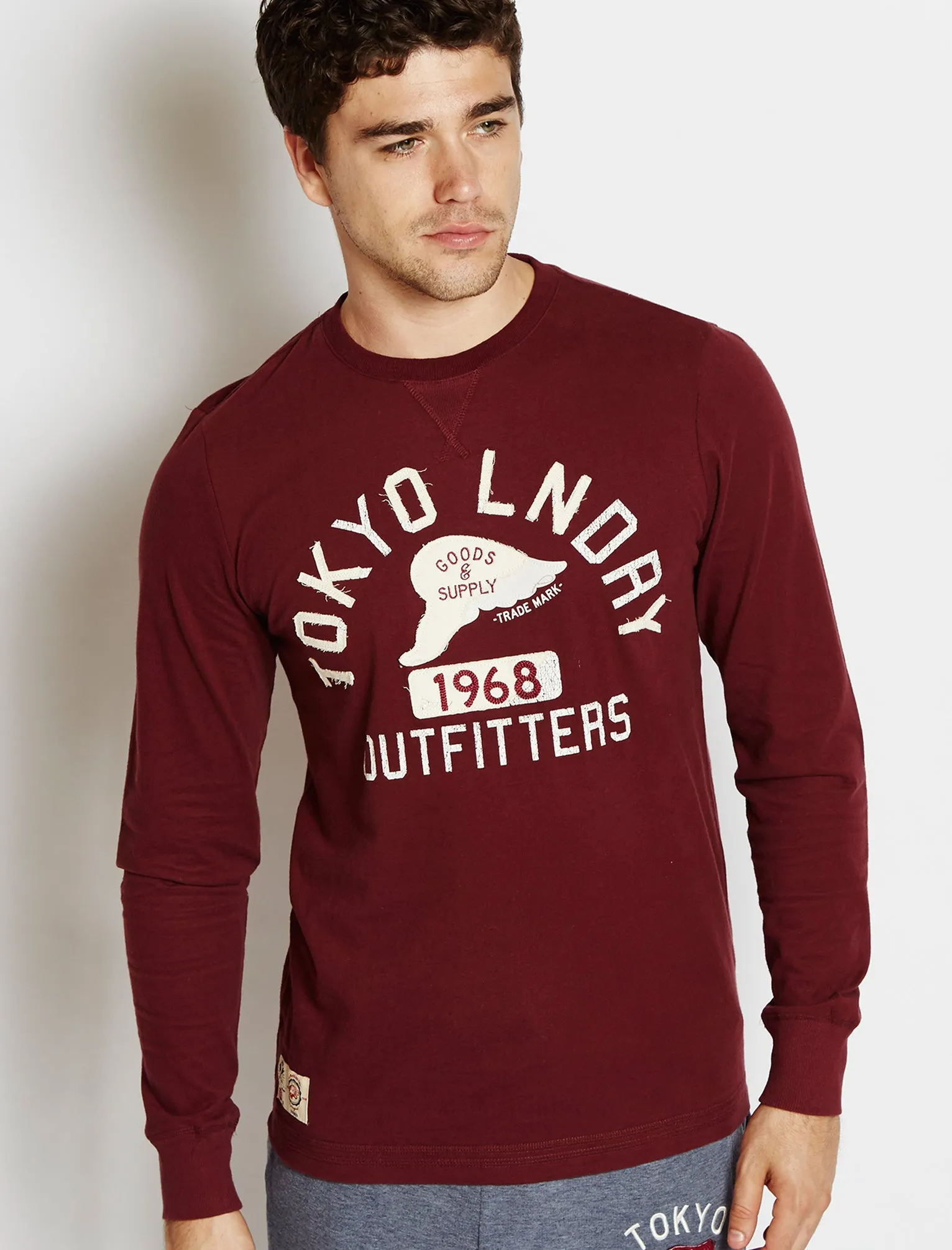 Tokyo Laundry Dane long sleeved top in blue