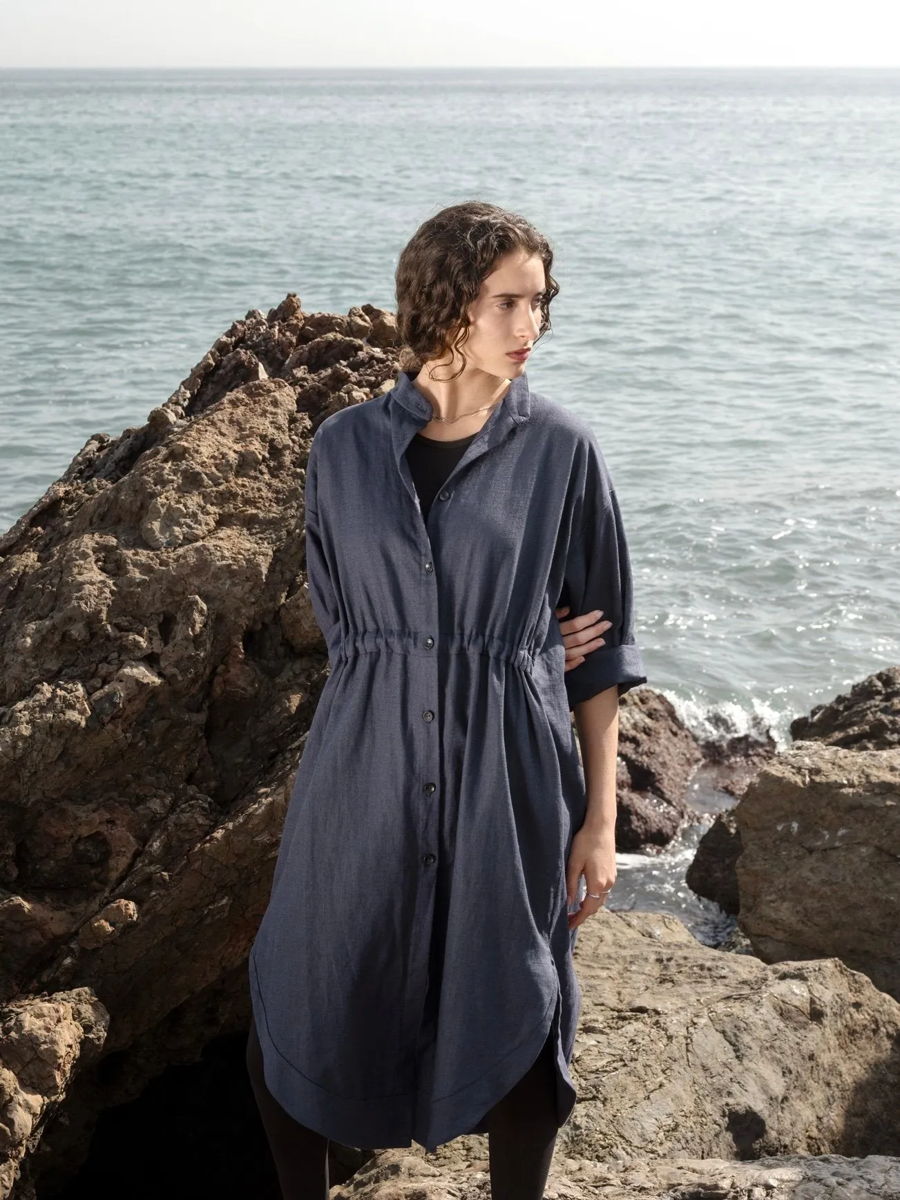 Trévol Shirt Dress In Canvas Linen