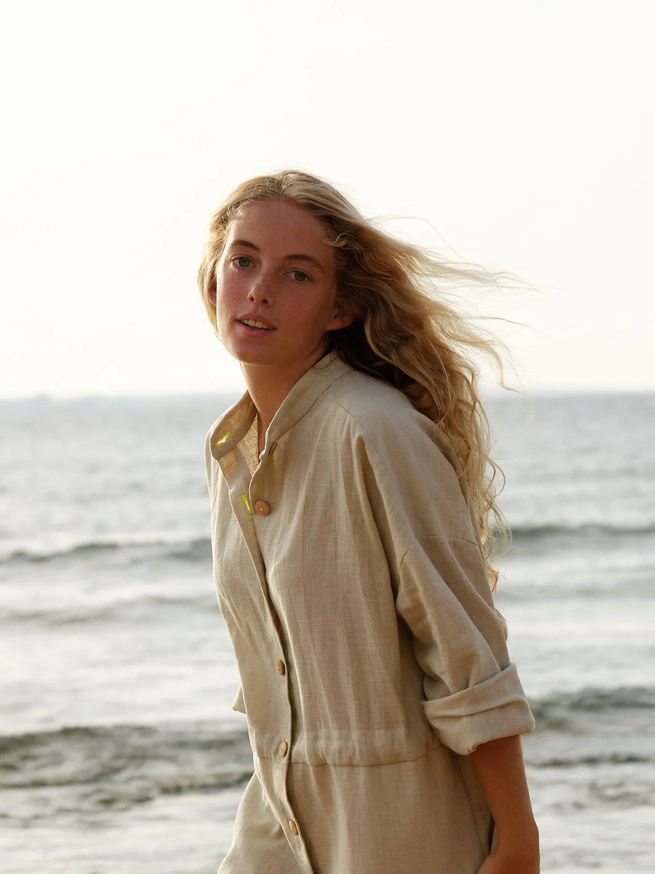 Trévol Shirt Dress In Canvas Linen