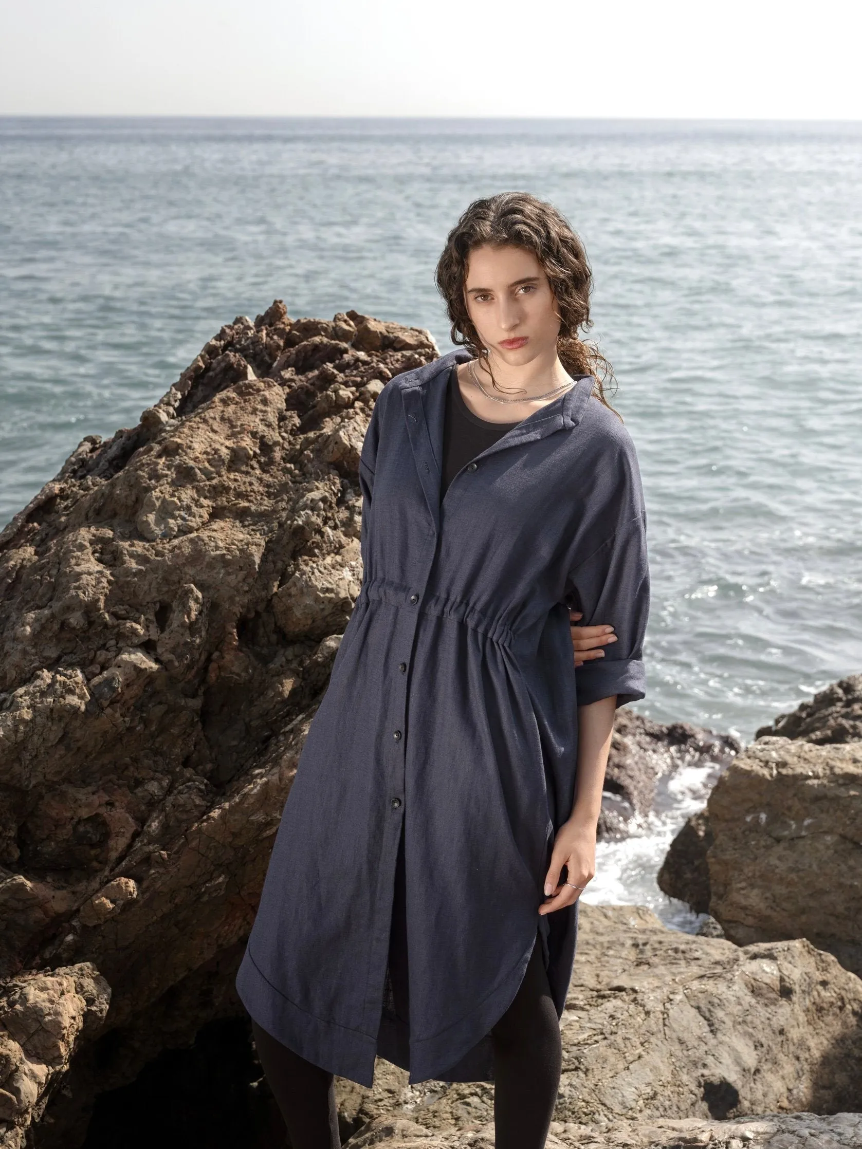 Trévol Shirt Dress In Canvas Linen