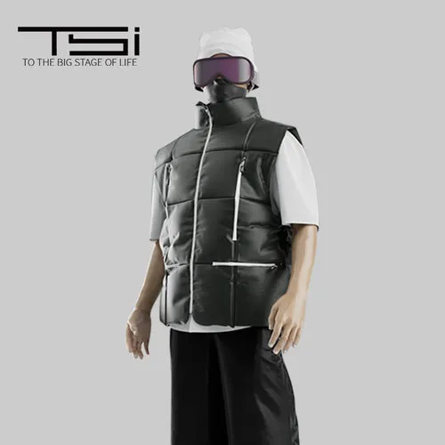 TSI Black Puff Down Mid-Layer