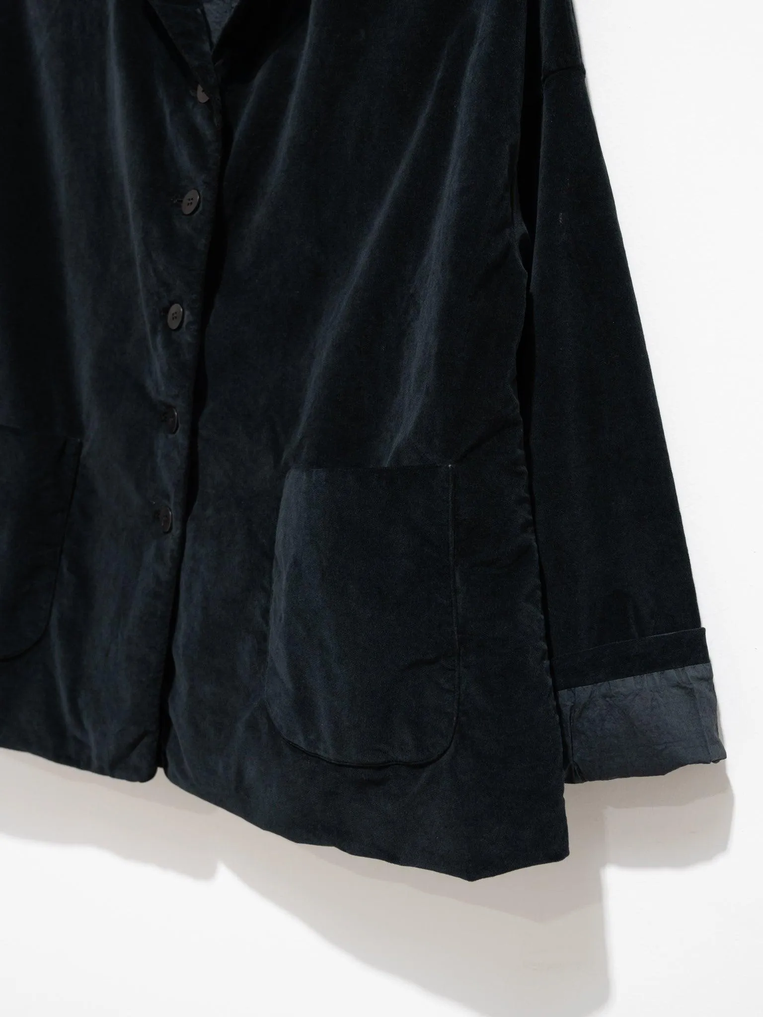 Velvet Loose Blazer - Black