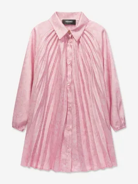 Versace Girls Barocco Shirt Dress in Pink