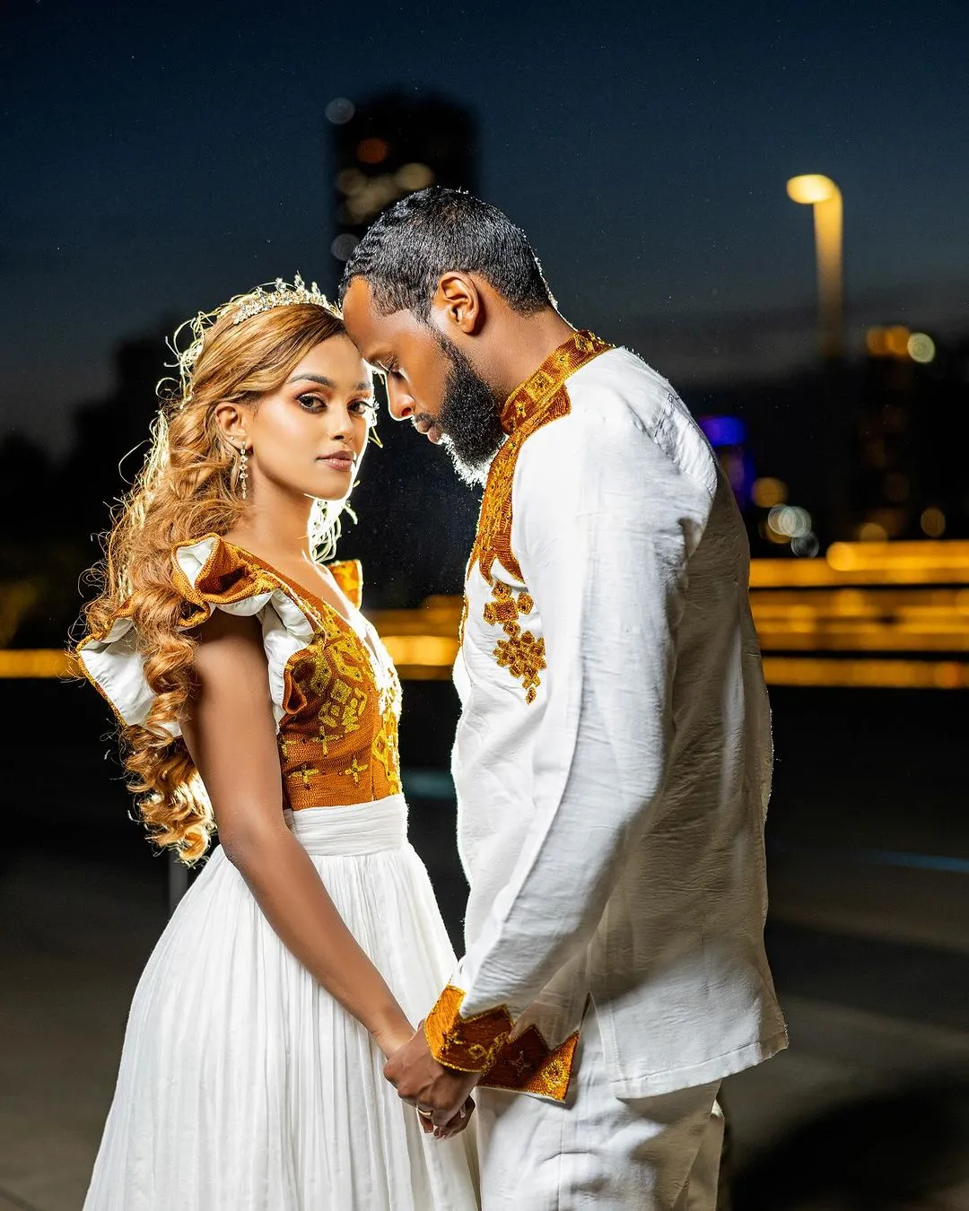 Vibrant Splendor Habesha Couples Outfit Classy Habesha Wedding Attire for Couples