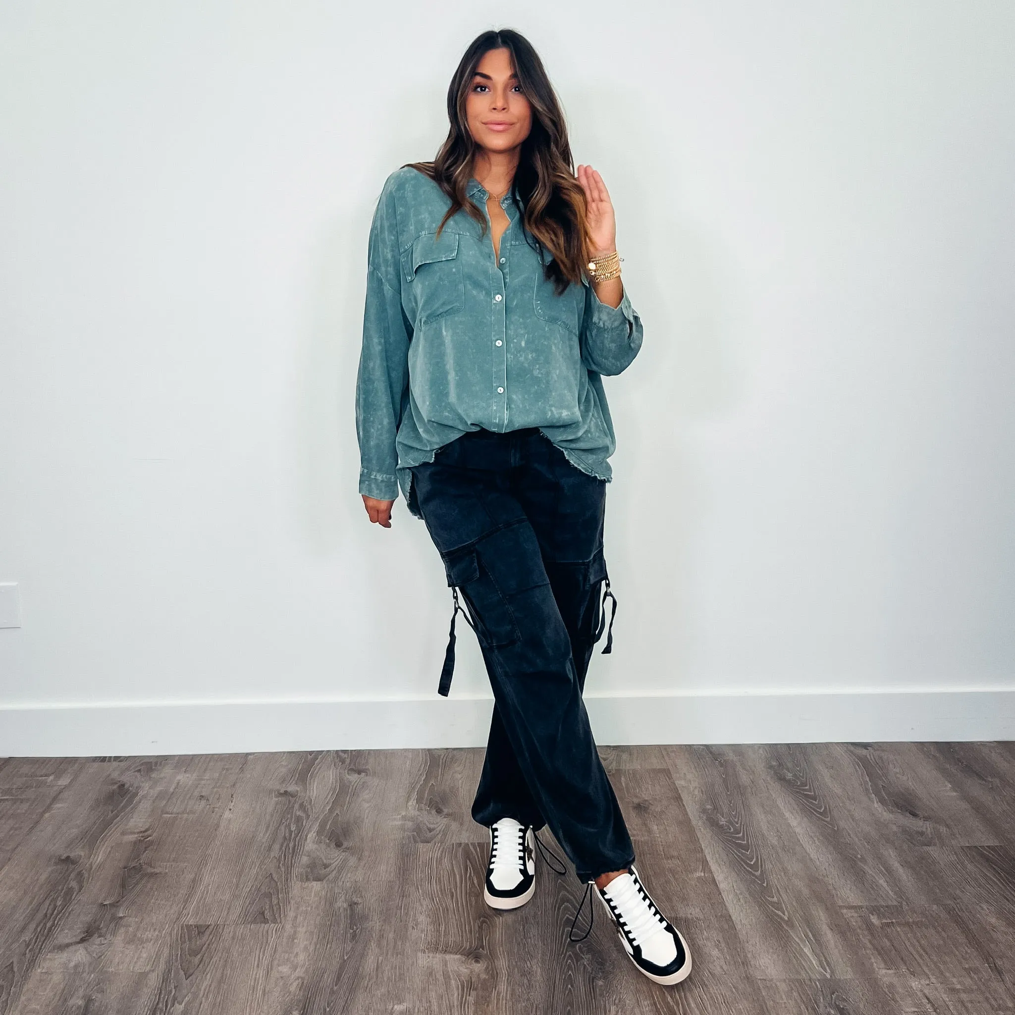 West Style Darling Tencel Parachute pants Noir