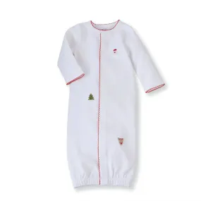 WHITE FRENCH KNOT CHRISTMAS SLEEP GOWN
