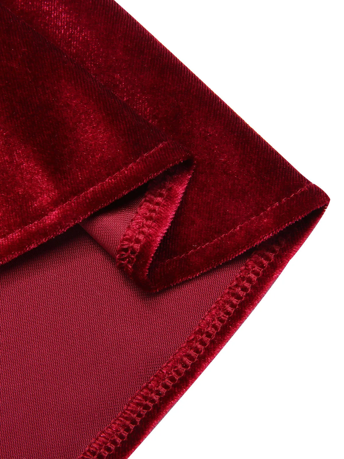 Wine Red 1930s Strap Velvet Mermaid Dress