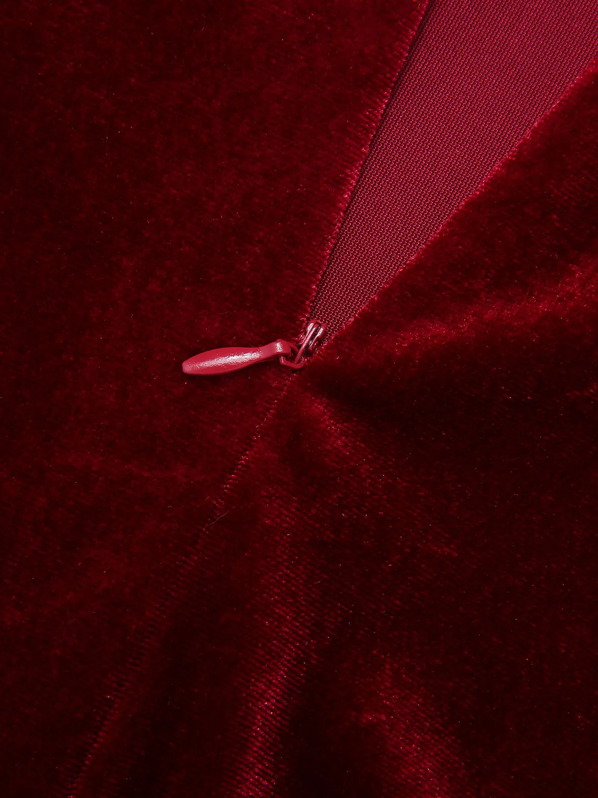 Wine Red 1930s Strap Velvet Mermaid Dress