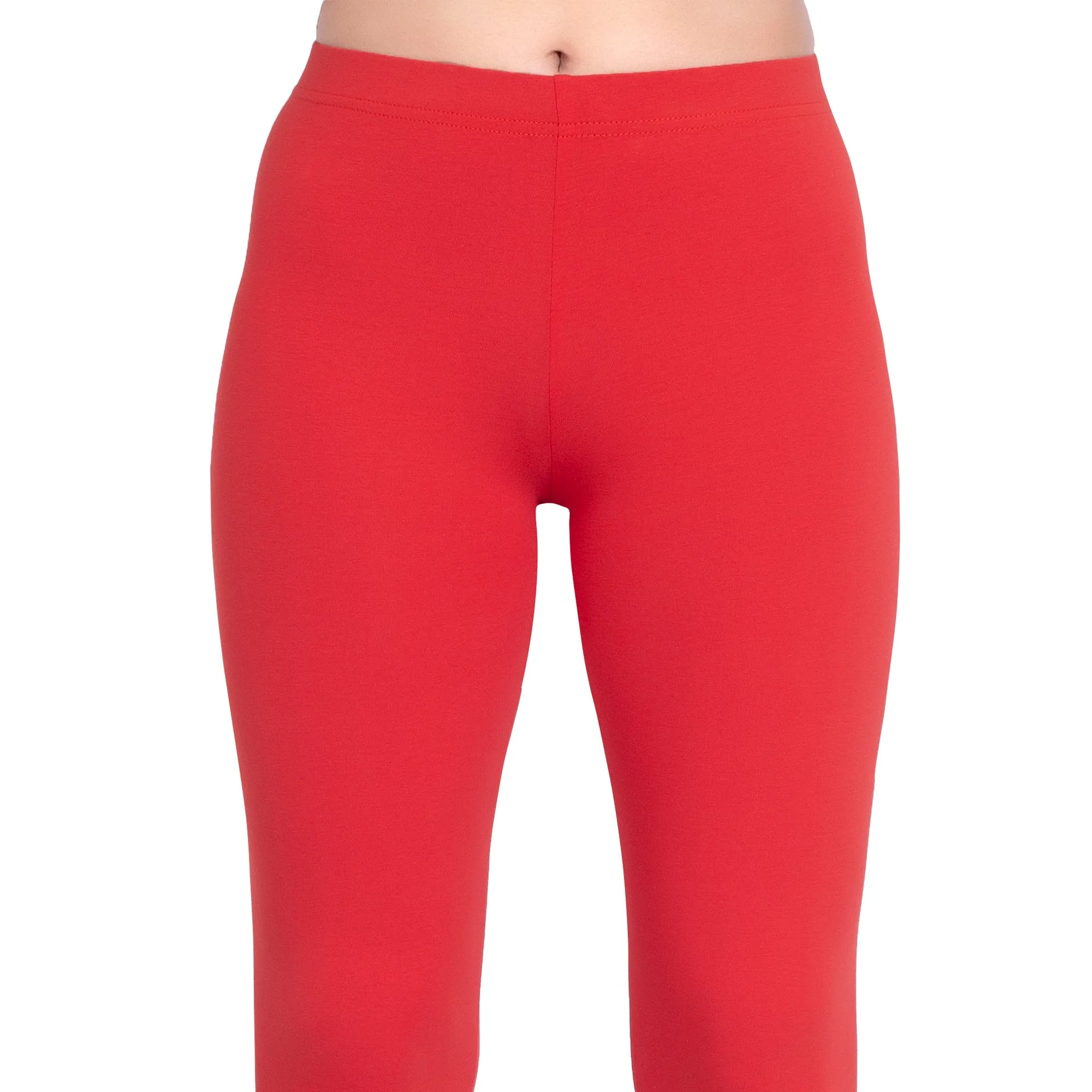 Women Classic Red Breathable Long Length Legging