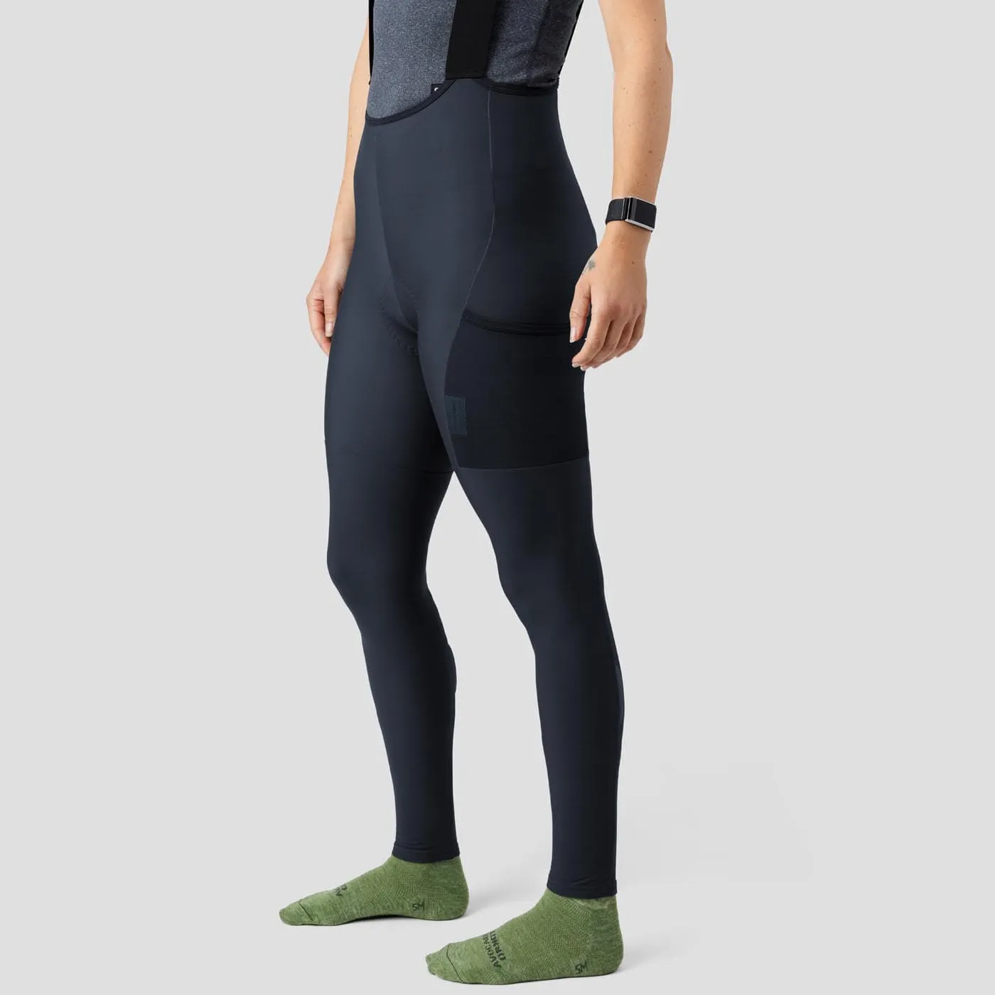 Women's Thermal Droptail Cargo Bib Tight - Midnight Blue