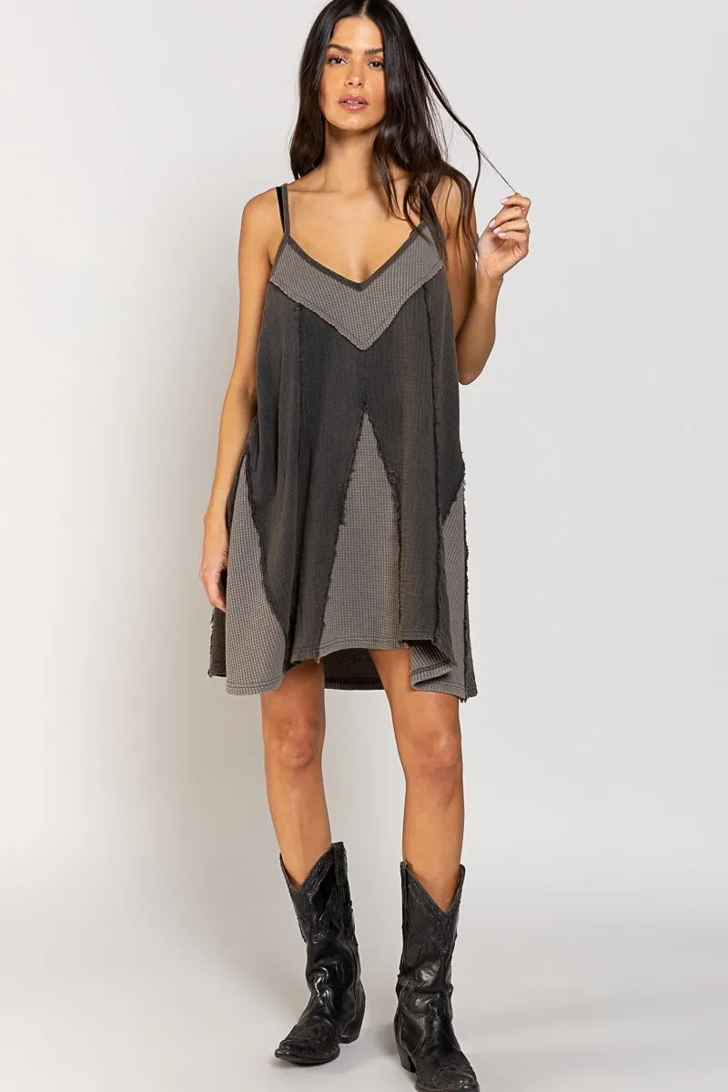 Woven dress/tank charcoal