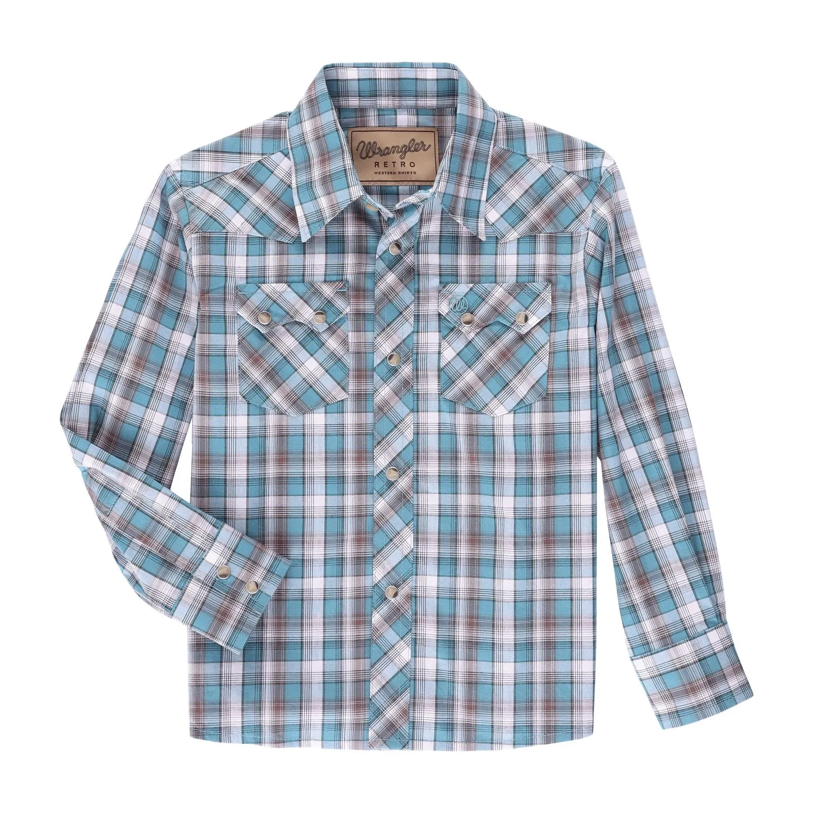 Wrangler Retro- Long Sleeve- Boys- Teal