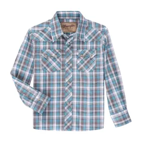 Wrangler Retro- Long Sleeve- Boys- Teal