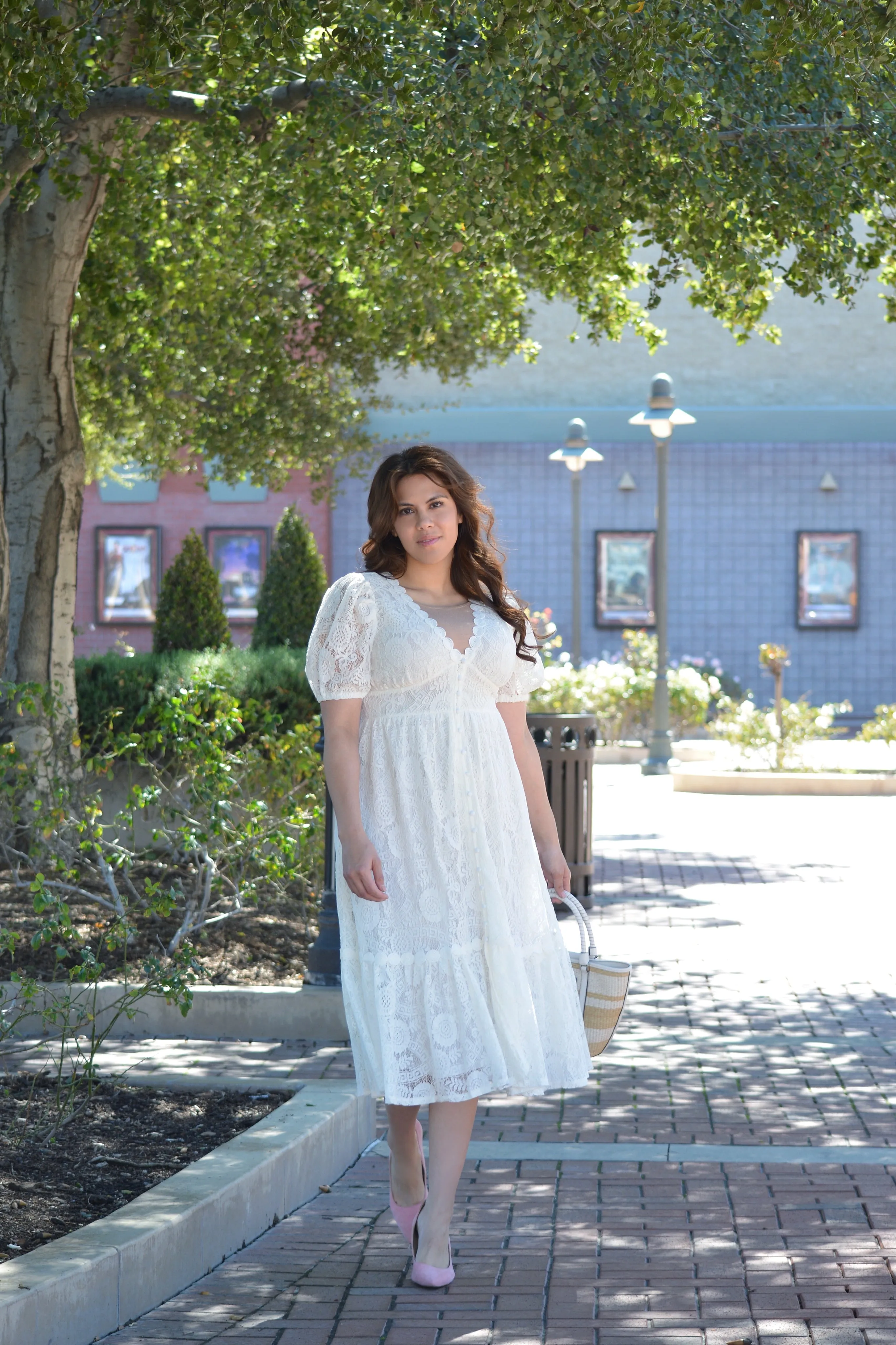 Wren White Lace Dress